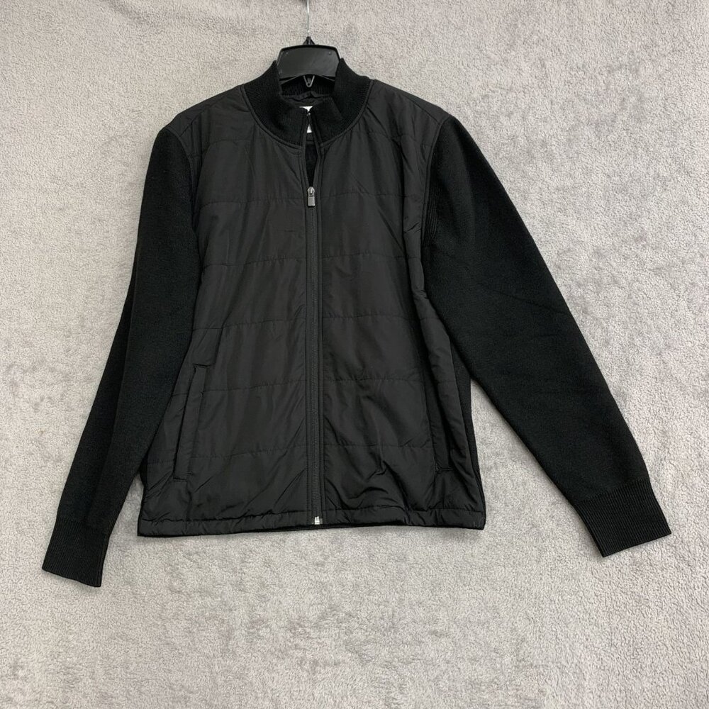 Infinity Men's S Linearflex Black Full-Zip Quilted  Knit Jacket  G1928